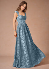 Briar Dusty Blue Modest Prom Dress