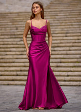 Glow Rose Silk-Like Satin Prom Dress