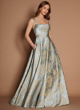 Marenna Vintage Blue A Line Prom Dress