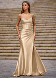 Glow Champagne Silk-Like Satin Prom Dress
