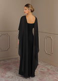 Black Sheath Scoop Stretch Crepe Dress