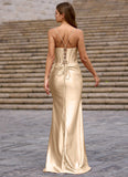 Glow Champagne Silk-Like Satin Prom Dress