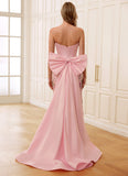 Juliannagn Pink Corset Rhinestone Sheer Lace Prom Dress